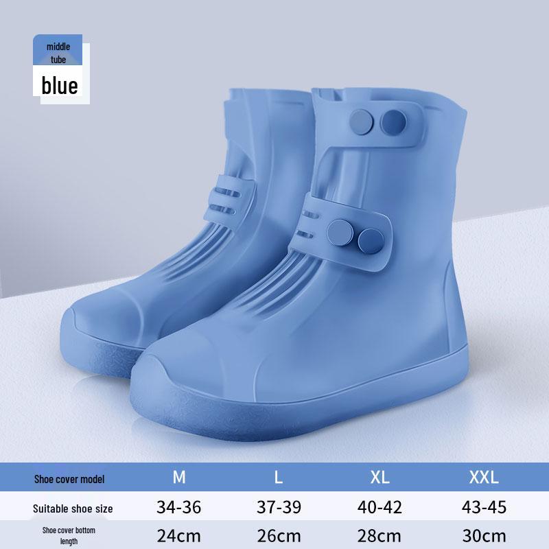 Unisex Waterproof Non-Slip Silicone Rain Boots - Wear-Resistant Overshoes for Mountaineering