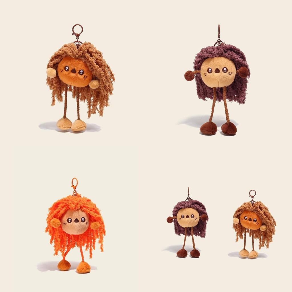Quirky Colorful Potato Girl Plush Keychain Trendy Unique Design For Keychains
