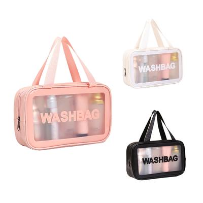 Trousse de Maquillage Imperméable Portable de Voyage Sac de Rangement Transparent Multifonctionnel Sac de Toilette de Voyage Sacs Organiseurs Cosmétiques