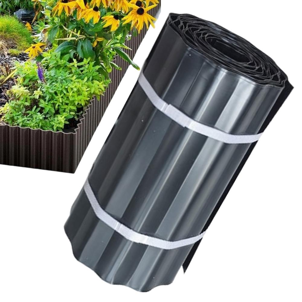 

Landscape Border Lawn Edging 32.8 FT Corrugated Flexible Fences For Wall Outdoor Driveway Gravel Flower Bed Pool Pathway чорний
