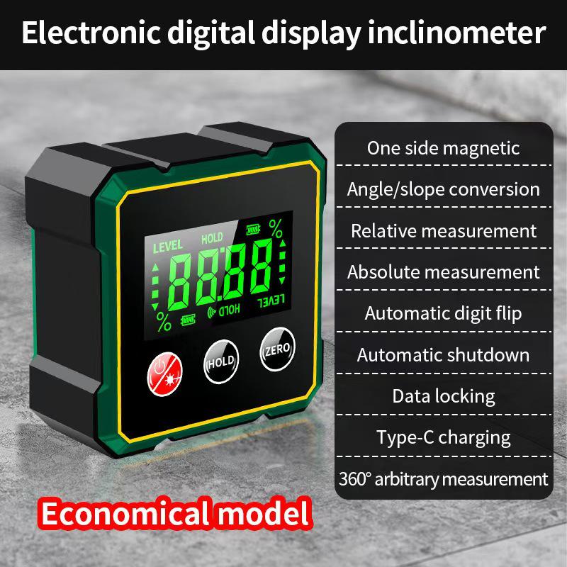 Smart Digital Inclinometer with Strong Magnet, High-Precision Level for Engineering and Surveying