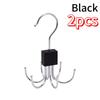 1/2/3pcs 360° Rotating Storage Hanger Hook Multi-Claw Bag Metal Belts Rack Multifunctional Hook Wooden Organizer For Bras Ties