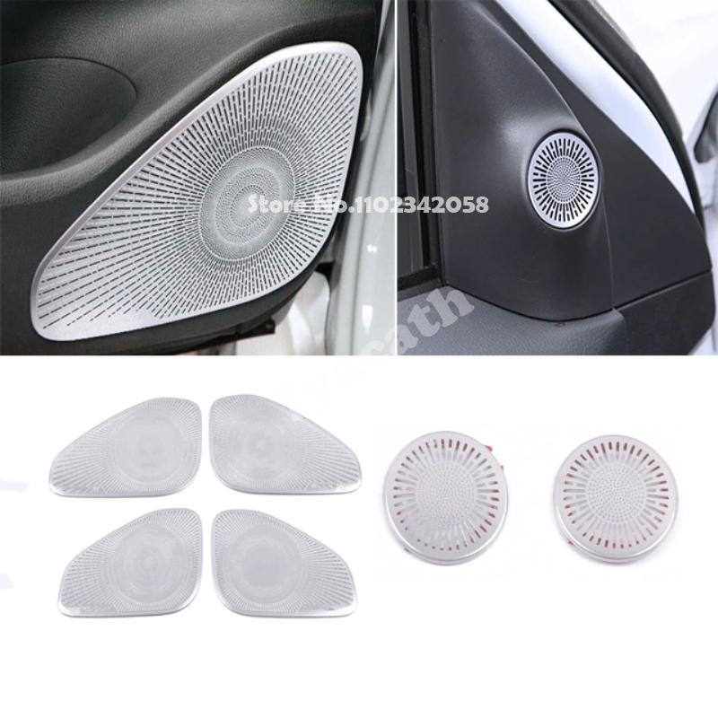 For Mitsubishi Pajero Sport Montero Sport - Door Loudspeaker A Plillar Sound Speaker Cover Sticker Interior Accessories