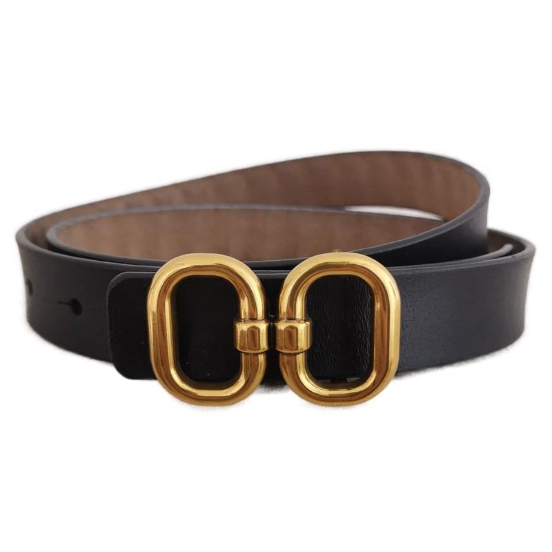 Elegant Leather Waist Belt For Women With Polished Finish And Adjustable Fit For Daily Use