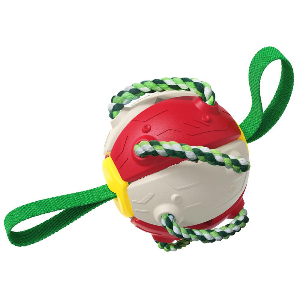 FPQ-01 Dot Saucer Ball Toy Pet Gift Interactive Flying Throwing Disc Ball with Ropes (BPA Free,CPC/FDA/RoHS Certified)