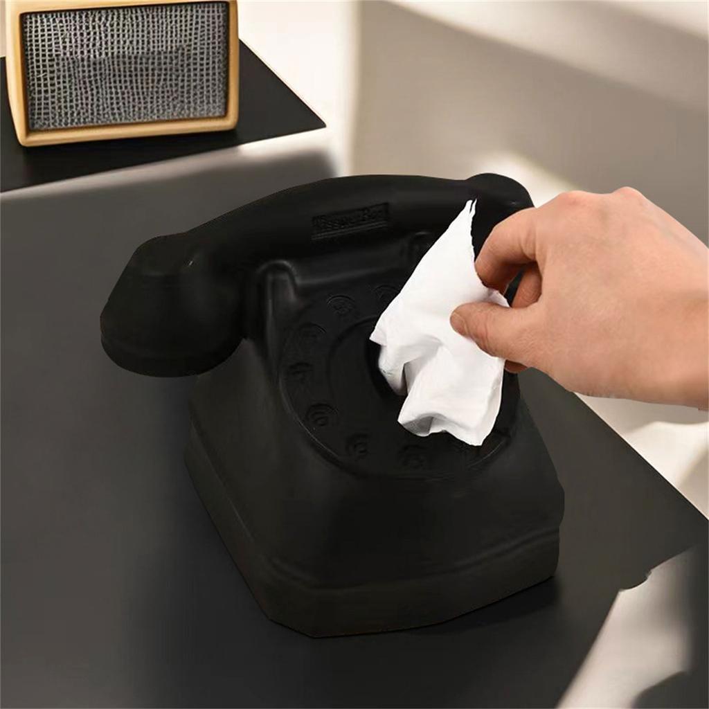 Scatola Portatovaglioli a Forma di Telefono Stile Telefono Vintage Dispenser di Carta per Tovaglioli per Ambienti Domestici Versatili