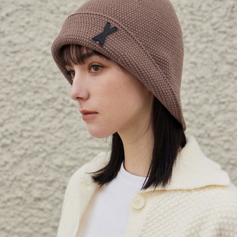 

VARZAR VA Патч Шляпа-ведро вязаная с широкими полями Теплая макушка FREE