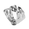 Modern Punk Bracelet Metal Bangles Geometric Arm Bracelet Wide Wrist Jewelry Metal Texture Present for Women and Girls