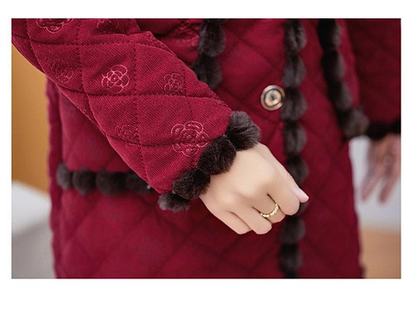 2025 Warm Cotton Padded Jacket for Mothers & Elderly Women, Autumn/Winter Plus Velvet Coat