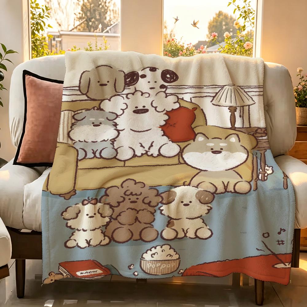 Illustrator Miiiiichan Throw Flannel Throw Blanket Suitable for Sofa Living Room Bedroom