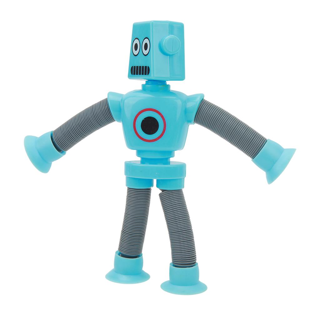 4PCS Telescopic Suction Cup Robots Toy Plastic Flexible Cartoon Puzzle Suction Cup for Boys Girls