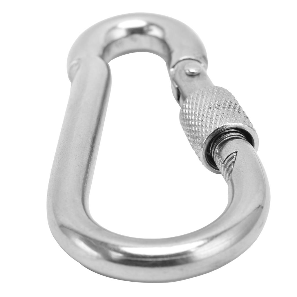 Carabiner Hook Heavy Duty and Multifunctional 304 Stainless Steel Spring Locking Carabiner