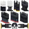 30PCS Oscillating Saw Blades, Universal Titanium Multitool Blades for Wood Plastics Metal, Quick Release Multi Tool Kits Fit Bosch Ryobi Milwaukee