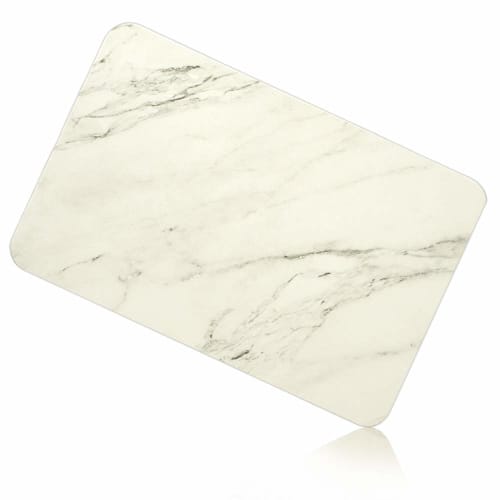 Iris Plaza Diatomaceous Earth Bath Mat, Tested, Marble-Look, Anti-Mold, Anti-Dust Mite, Large (60x39cm), 60cm Wide X 39cm Deep X 0.9cm High, BMD-6039U