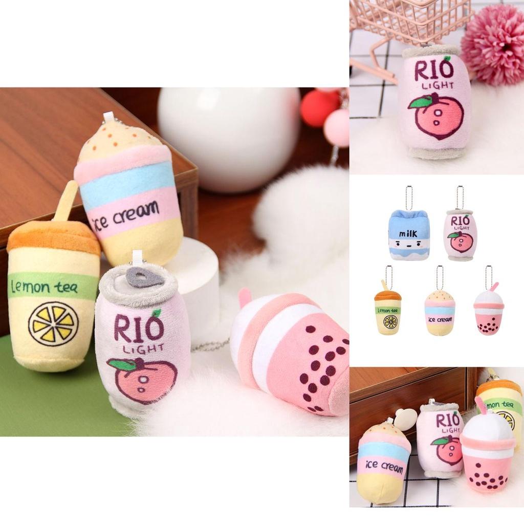 Lemon Milk Boba Cup Soft Plush Toy Pendant Perfect Gift