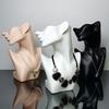 Head Model Half Face Mannequin Head Jewelry Display Stand Portrait Neck Dummy Head for Necklace Earrings