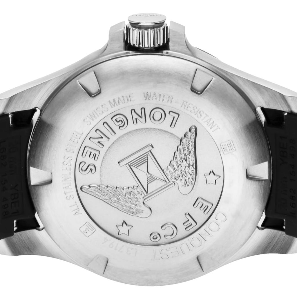 Watch CONQUEST Conquest Quartz 5 ATM Water Resistant Sapphire Glass Black Dial Stainless Black [Longines] Men's V.H.P V.H.P Steel/Ceramic