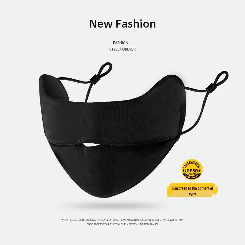 Ono Blush High-End Facekini: Ice Silk UV Protection, Breathable Sunscreen Mask with Eye Corner Shield for Women