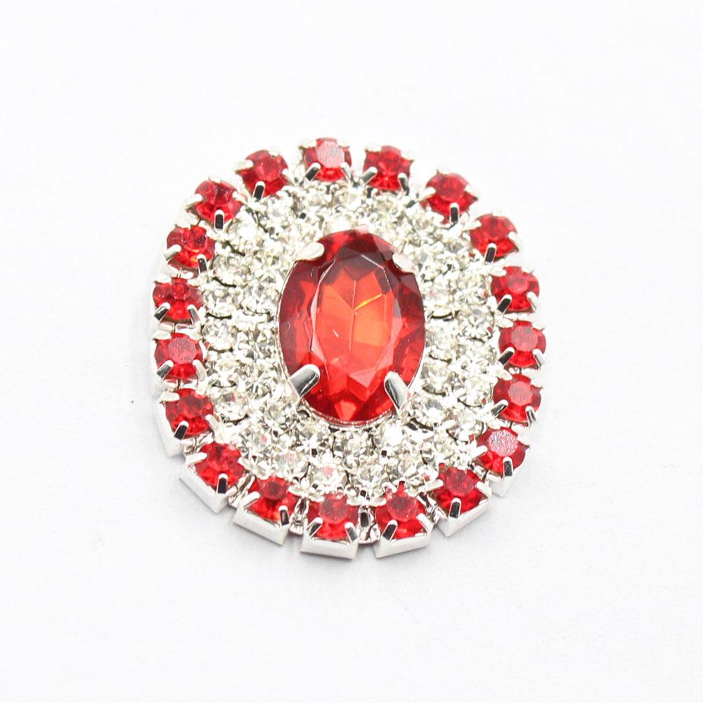 New 10 Pieces 26 * 30mm Oval Flat Bottomed Welded Crystal Color Seam Inlaid Diamond Buttons DIY Clothing Hair Accessories