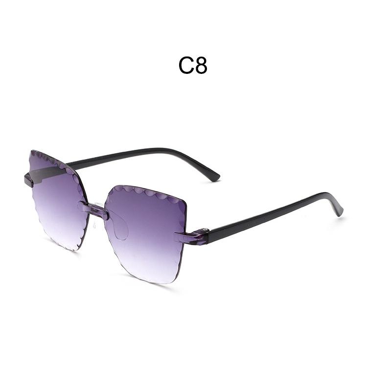 New Children s Sunglasses fashion flower baby personality frameless polygon Kid s Sun Glasses
