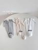 New Sweet Princess Mid-Calf Socks for Girls - Solid Color Bow Style for Autumn and Winter