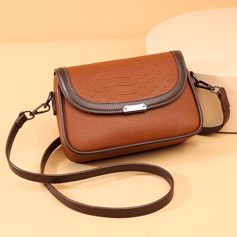 Luxo couro genuíno pequeno saco do mensageiro crocodilos padrão bolsa de ombro feminina crossbody bolsa de couro de vaca nova'