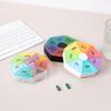 New Mini 7 Day Weekly Colorful Petal Pill Cases Organizer Box PP Food Grade Material, Portable Medicine Splitter Case Medicine