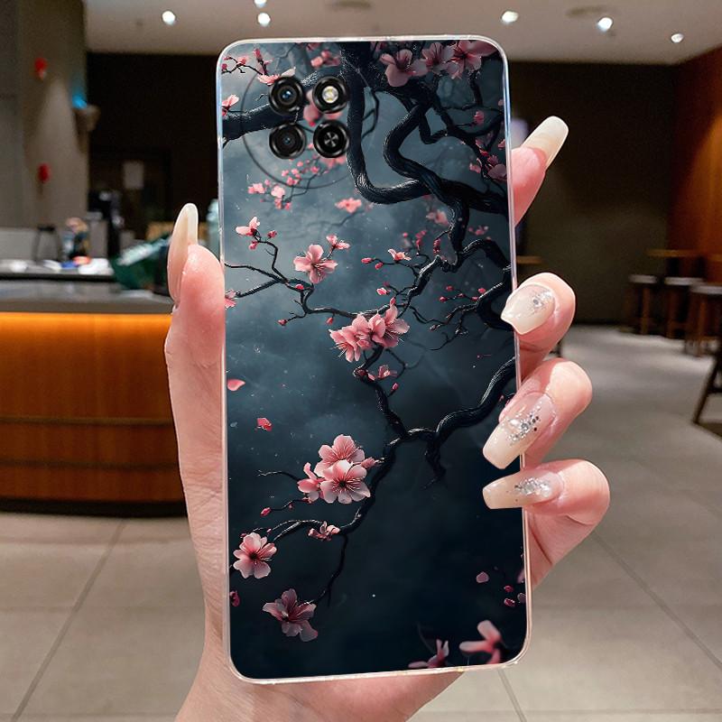

For ITEL S23 Case 2023 Clear Luxury Fashion Butterfly Flower Soft TPU Silicone Jelly Bumper Cover for ITEL S665L S23 Phone Case itel S23