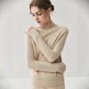 Que Fei Women's Classic Cashmere Half-High Collar Sweater - Soft, Thickened, Loose Knit Base Layer