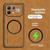 Cover For Infinix Note 60 Pro Sheepskin Leather Back Case For Infinix Note 60 60Pro Magnetic Wireless Charging Shockproof Shell