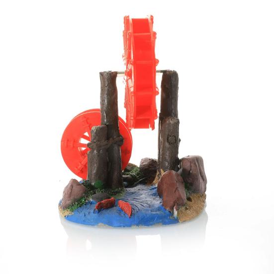 Unfading Color Decorative Resin Fish Tank Ornament Simulation Aquarium Waterwheel Stone Decoration Aquarium Accessories