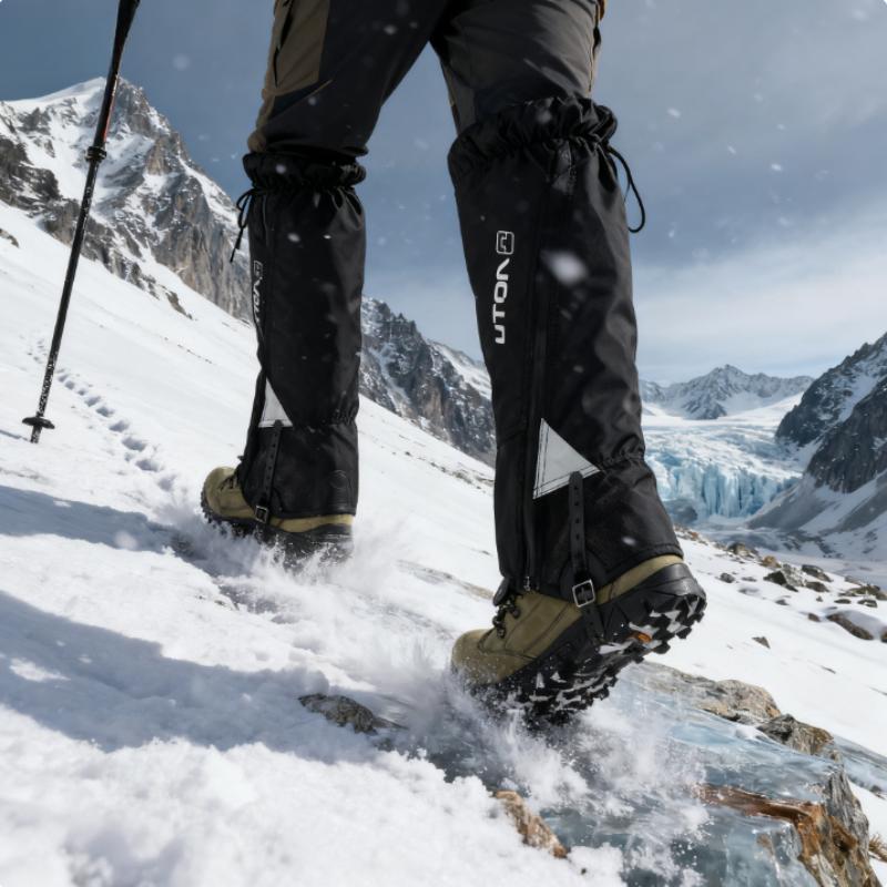 Winter Schneeüberzug, Wasserdichter und Schneefester Schuhüberzug für Outdoor-Wanderungen, Winddichter Fußschutz Beinschutz Und Wanderausrüstung