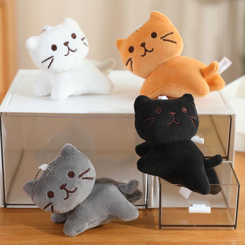 Cute Cat Plush Toy Soft Kittens 4 Colors Orange Cat Toys Lying Cat Toy Soft Stuffed Animals Toys Gifts for Kids Birthday Gifts
