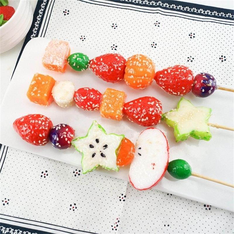 Realistic Simulation Candied Haws Artificial Fruit for Photography Props