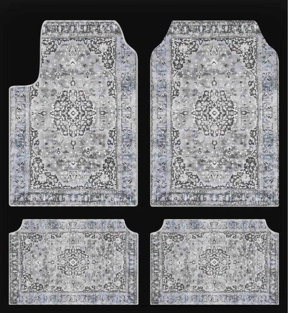 Set of Bohemian Style Floor Mat Universal Size Car Foot Mat American Retro Rugs for Bedroom Home Anti-slip Soft Rug