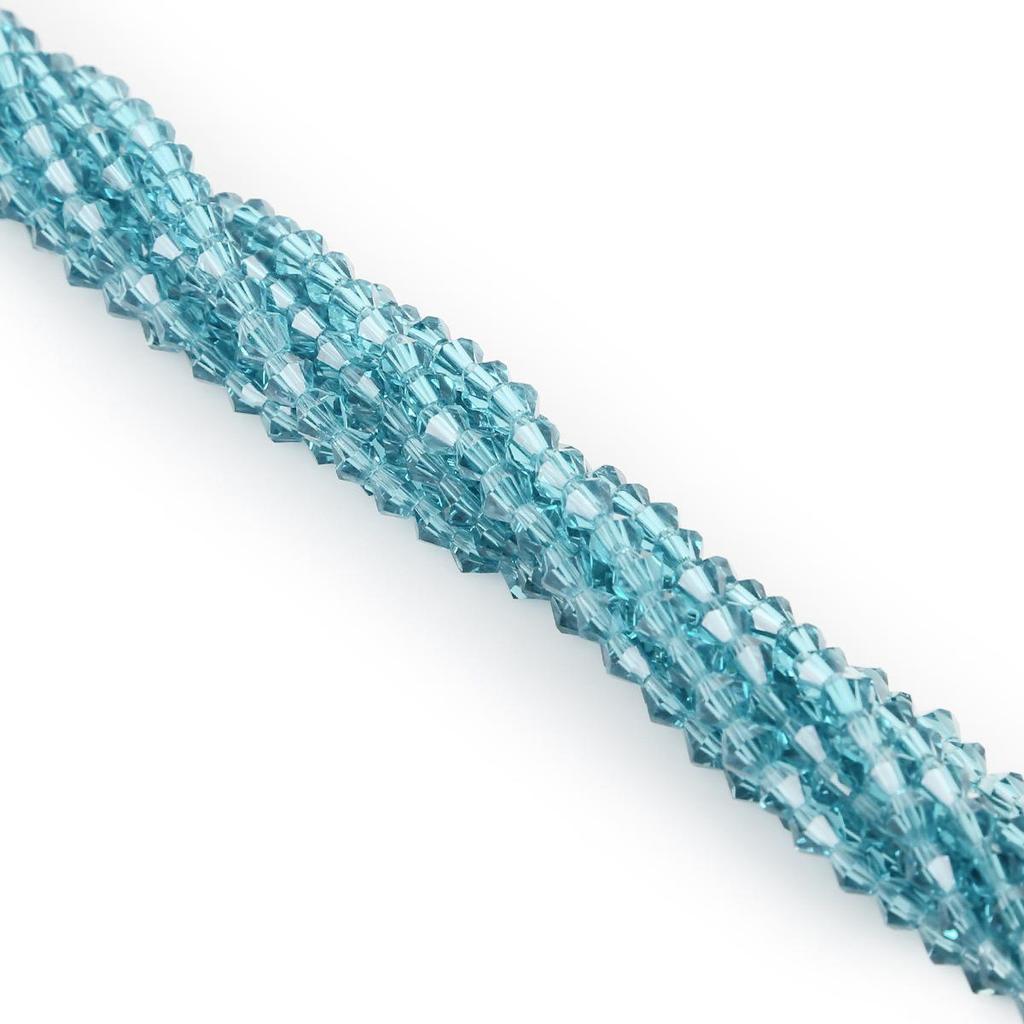 4mm Faceted Diamond Crystal Glass Beads for Handmade Hair Accessories