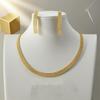 Fashion High Sense Simple Women's Mesh Chain Elegant Women's Mesh Necklace Bracelet Earrings Set