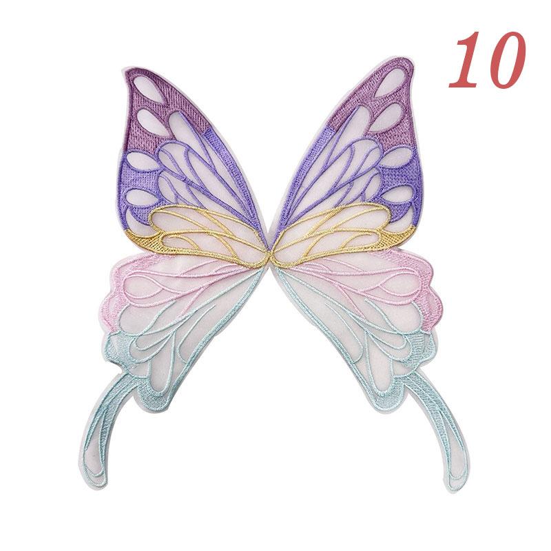 Lace Embroidered Butterfly Patch DIY Sewing Clothing Applique Collar Organza Fabric Patches Dress Decoration Accessories 1pc