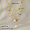 Three Layer Pearl Starfish Pendant Necklace Vintage Shell Spiral Necklace Women Jewelry