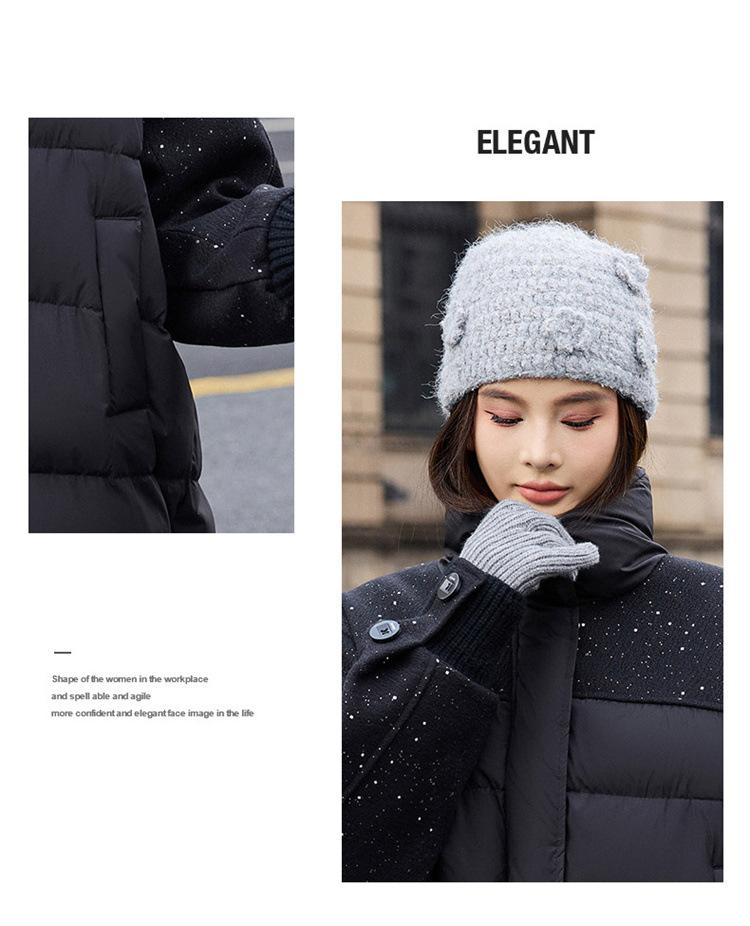 Stitching Cotton-padded Jacket Coat Women's Mid-length Thick Warm Jacket