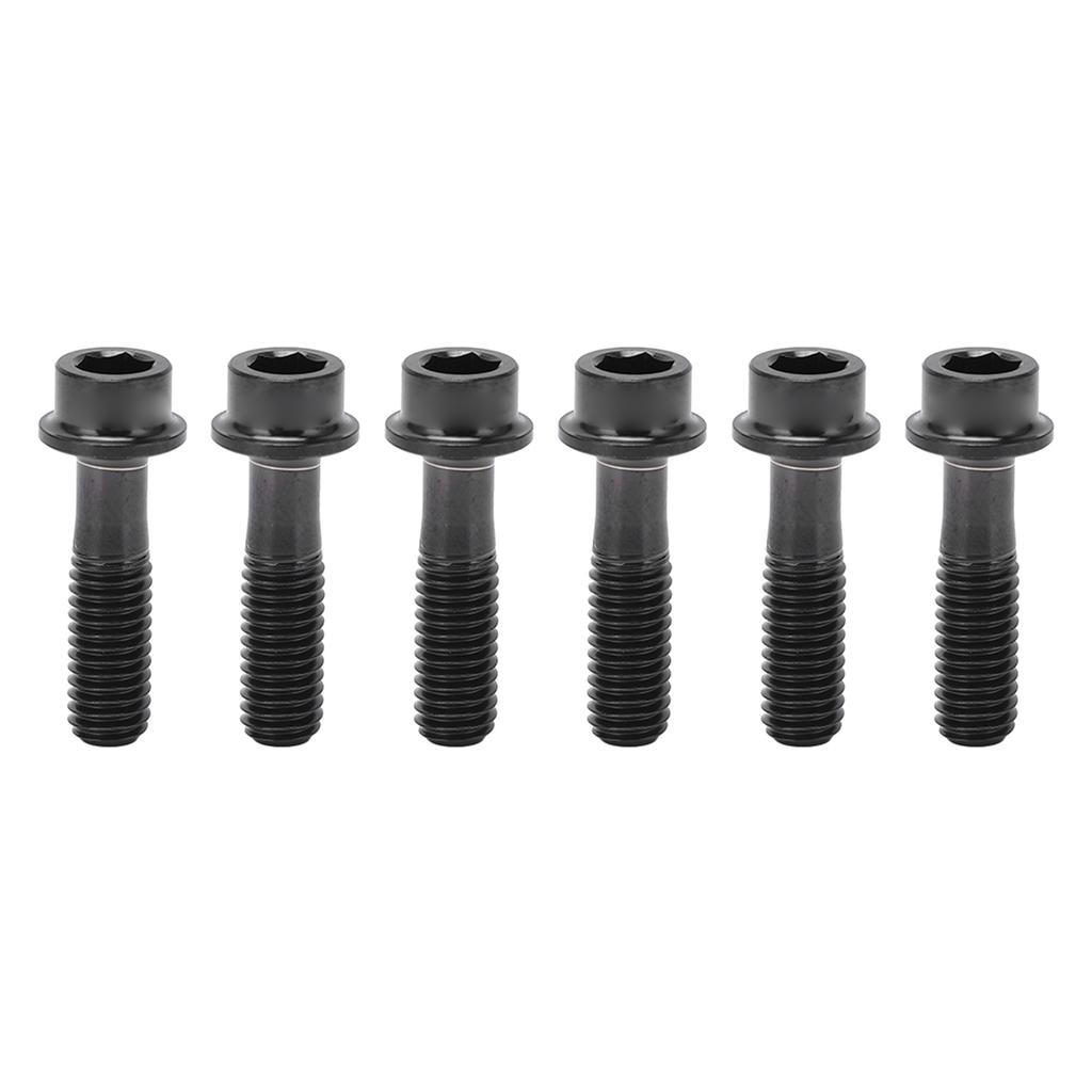 RISK 6Pcs M5x18mm Bicycle Stem Fixing Screws Bike Brake Lever Fixing Bolts Black Hollow Bicycle Stem Parts for Mountain