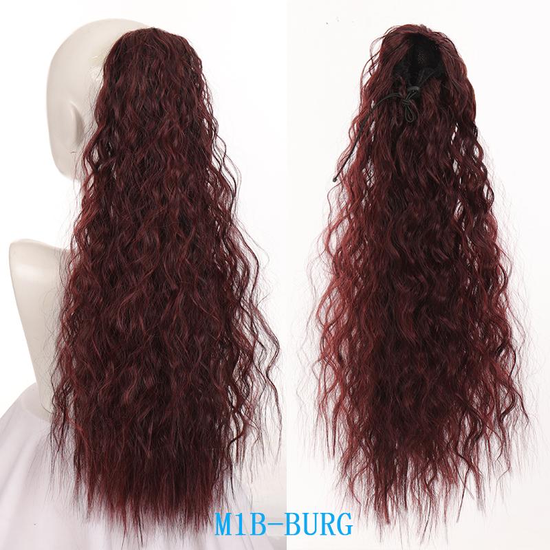 Drawstring Puff Long Kinky Afro Curly Ponytail Synthetic African American Hair Extension Ponytail Clip In Hairpiece
