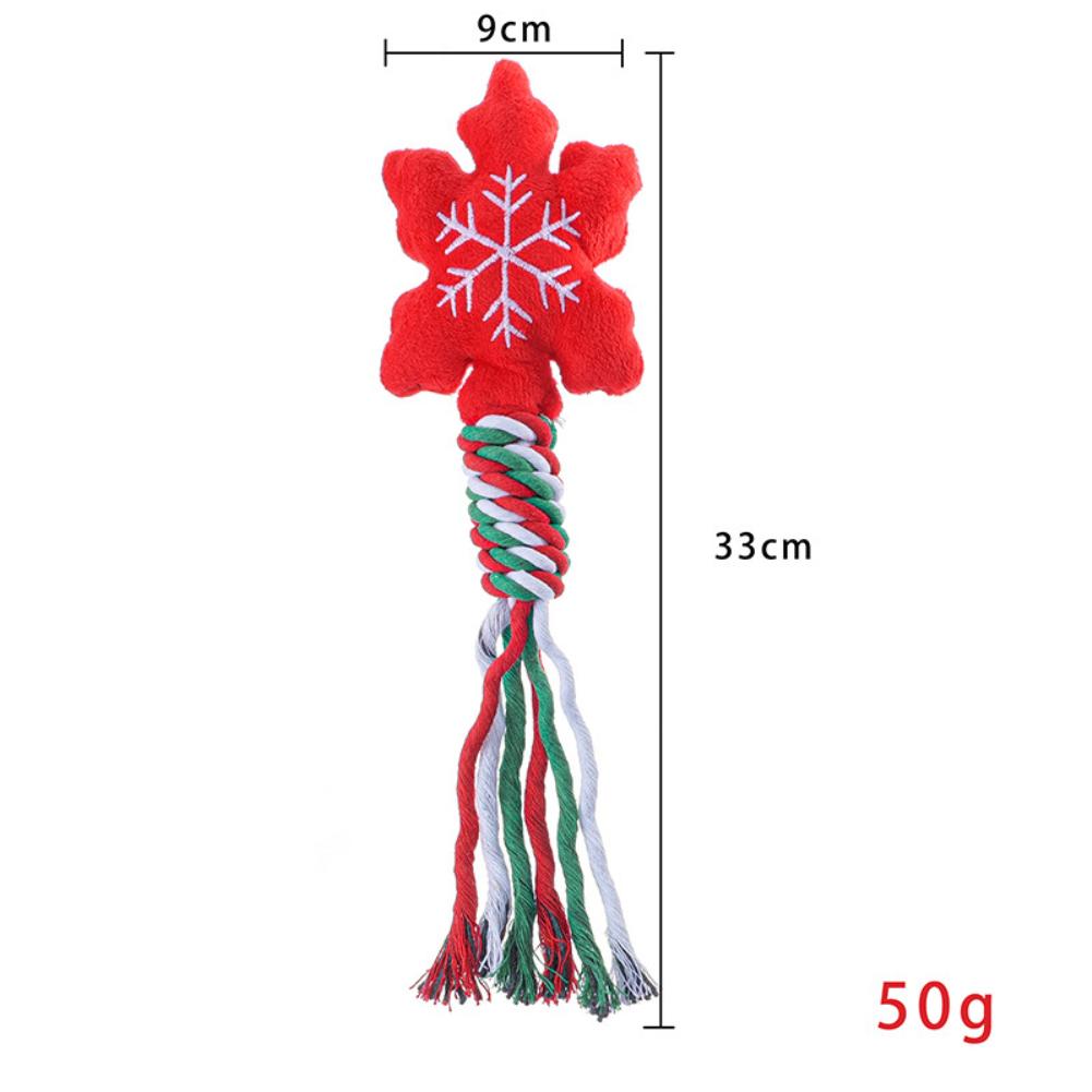 Christmas Pet Cotton Rope Toys Dog Interactive Toy Bite Resistant Dog Toy Christmas Gift Pets Toys