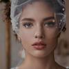 Handmade Pearls Blusher Veil Soft Tulle Pearl Veil Lightweight Bridal Veil Wedding Ceremony