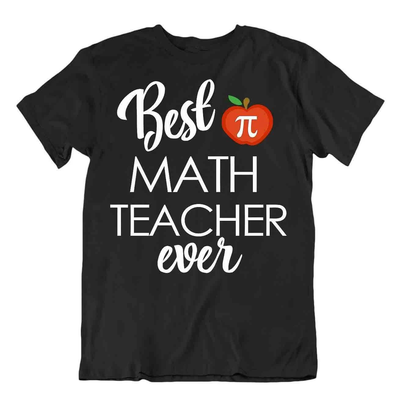 Best Math Teacher Ever T-Shirt Pi Apple Tee Awesome Idea Gift Shirt XL