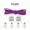 1 Pair Round Elastic Shoe Laces No Tie Shoelaces Tieless Metal Spring Buckle Shoelace for Kids Adults Elderly One Size Fit All