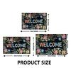 Leopard Flannel Bathroom Absorbent Floor Mat Toilet Floor Mats Dirt Resistant and Quick Drying Entrance Door Mat Home Decoration
