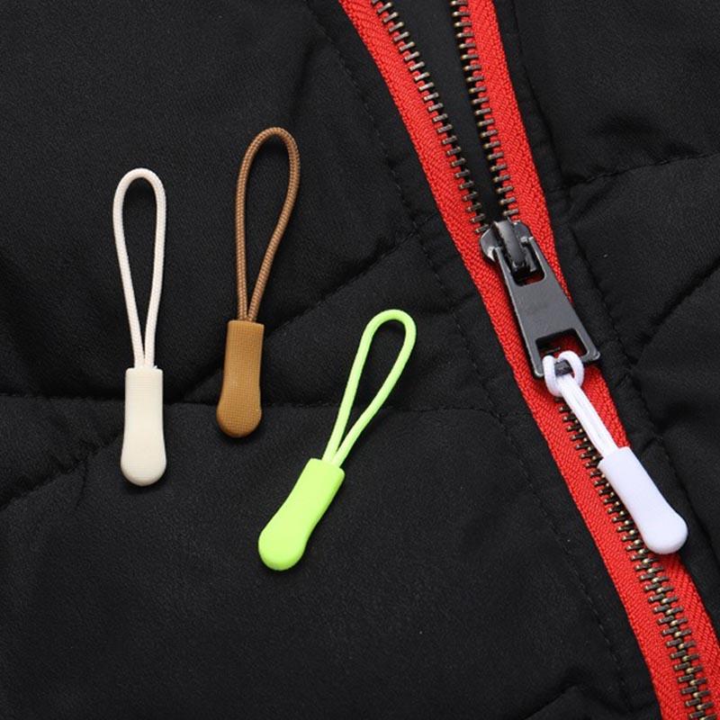 20PCS Fabric Zipper Replacement Pull Puller End Fit Rope Replacement Clip Broken Buckle Fixer Suitcase Backpack Zipper Cord Tab