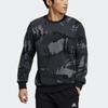 Adidas Sweatshirts Men's Dark Gray Crew Neck Moderate Regular H65646
