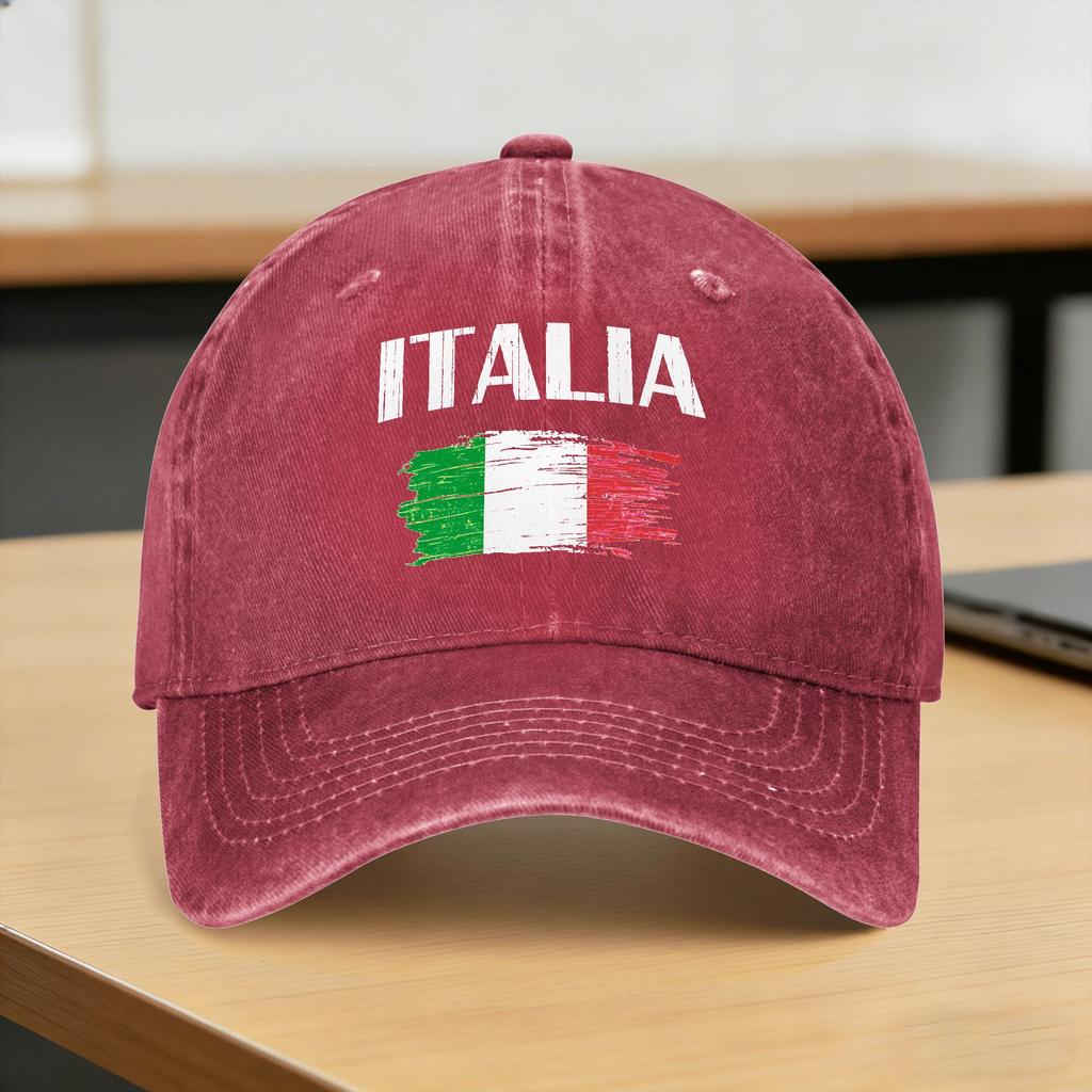 Baseball Cap Italia Italian Flag Vintage Spring Stylish Hip Hop Hats Couple WoUnisex Print Outdoor Gym Wholesale Baseball Caps